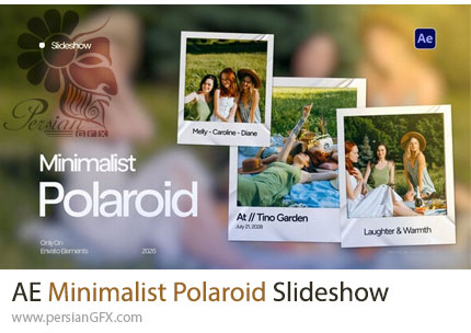 دانلود پروژه افترافکت اسلایدشو مینیمال با استایل پولاروید + آموزش - Minimalist Polaroid Slideshow