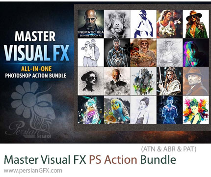 دانلود مجموعه حرفهای اکشنهای جلوههای ویژه برای فتوشاپ - Master Visual FX Photoshop Action Bundle