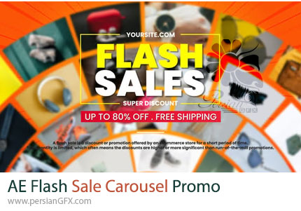 دانلود پروژه افترافکت پرومو فروش ویژه به سبک کاروسل - Flash Sale Carousel Promo