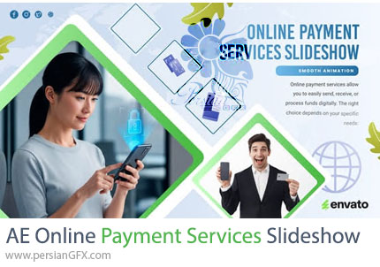 دانلود پروژه افترافکت اسلایدشو خدمات پرداخت آنلاین - Online Payment Services Slideshow