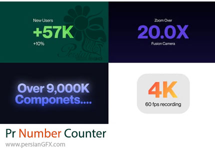دانلود پروژه پریمیر شمارنده اعداد متحرک - Number Counter