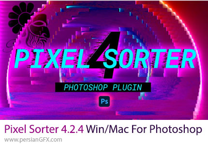 دانلود پلاگین Pixel Sorter 4.2.4 Win/Mac برای ساخت افکت گلیچ و جابه‌جایی پیکسل‌ها در فتوشاپ