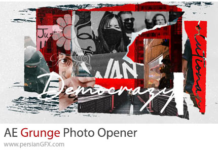 دانلود پروژه افترافکت اوپنر عکس با افکت گرانج + آموزش - Grunge Photo Opener