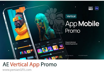 دانلود پروژه افترافکت پرومو عمودی اپلیکیشن موبایل + آموزش - Vertical App Promo