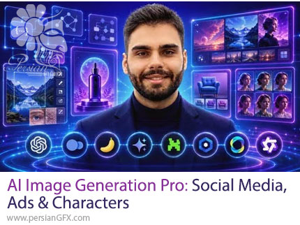 آموزش تولید تصاویر با هوش مصنوعی برای شبکههای اجتماعی، تبلیغات و کاراکترها - AI Image Generation Pro: Social Media, Ads & Characters
