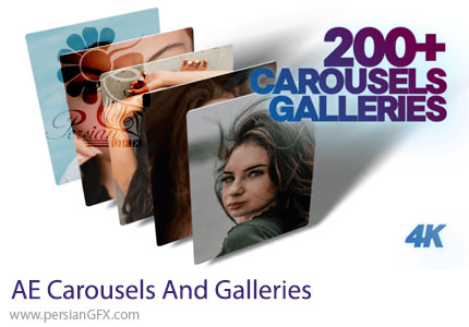 دانلود پروژه افترافکت اسلایدشو گالری عکس به سبک کاروسل - Carousels And Galleries