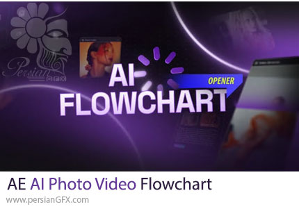 دانلود پروژه افترافکت نمایش فلوچارت تصاویر و ویدیوهای هوش مصنوعی - AI Photo Video Flowchart