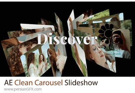 دانلود پروژه افترافکت اسلایدشو کاروسل مدرن و مینیمال + آموزش - Clean Carousel Slideshow