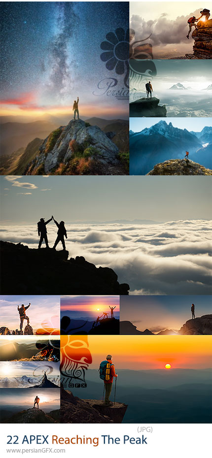 دانلود 22 تصویر با کیفیت مفهومی صعود و موفقیت - APEX Reaching The Peak