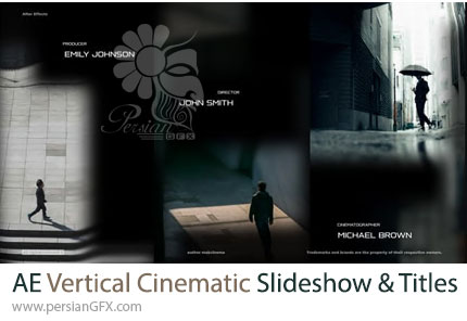 دانلود پروژه افترافکت اسلایدشو و تایتل سینمایی عمودی - Vertical Cinematic Slideshow & Titles