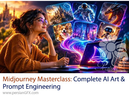 آموزش مسترکلاس خلق تصاویر هوش مصنوعی با میدجورنی و مهندسی پرامپت - Midjourney Masterclass: Complete AI Art & Prompt Engineering