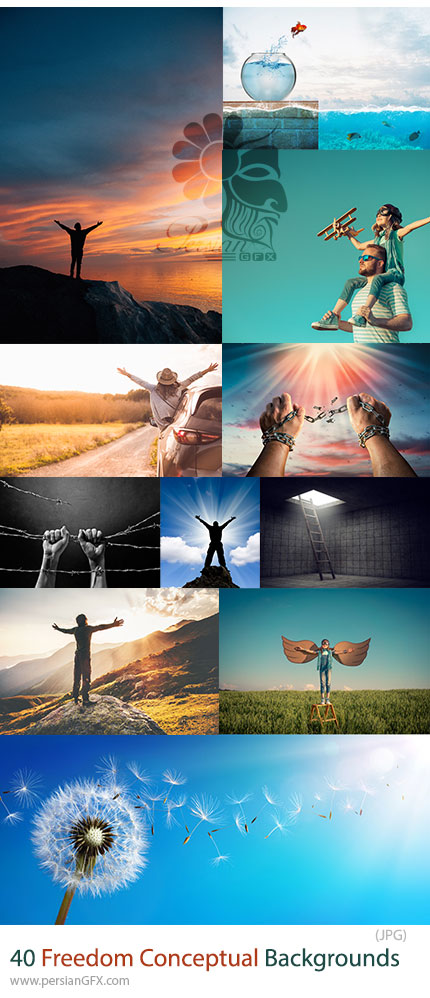 دانلود 40 بک گراند با کیفیت مفهومی با موضوع آزادی - Freedom Conceptual Backgrounds