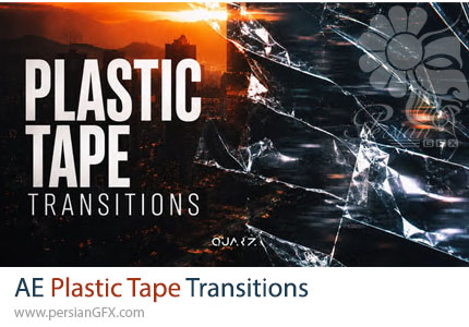 دانلود پروژه افترافکت ترانزیشنهای نوار چسب پلاستیکی + آموزش - Plastic Tape Transitions