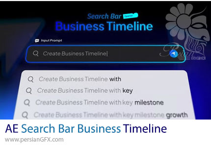 دانلود پروژه افترافکت نوار جستجو و تایم لاین کسبوکار + آموزش - Search Bar Business Timeline