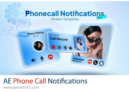 دانلود پروژه افترافکت اعلان تماس تلفنی + آموزش - Phone Call Notifications
