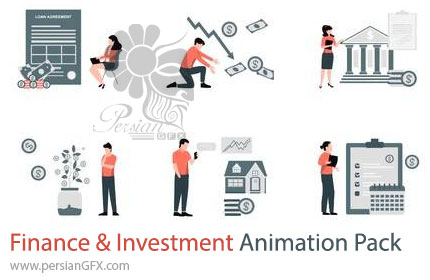 دانلود پک 73 انیمیشن آیکون های مالی و سرمایه‌گذاری - Finance & Investment Animation Pack