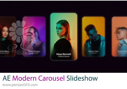دانلود پروژه افترافکت اسلایدشو کاروسل مدرن + آموزش - Modern Carousel Slideshow