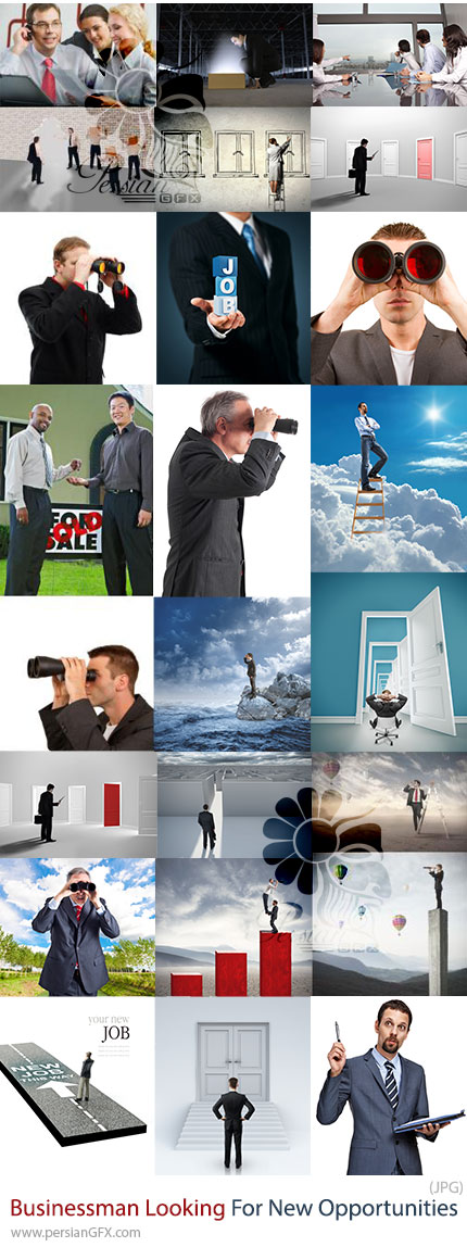 دانلود 25 تصویر با کیفیت با موضوع تاجر و فرصتهای جدید کسب و کار - Businessman Looking For New Opportunities