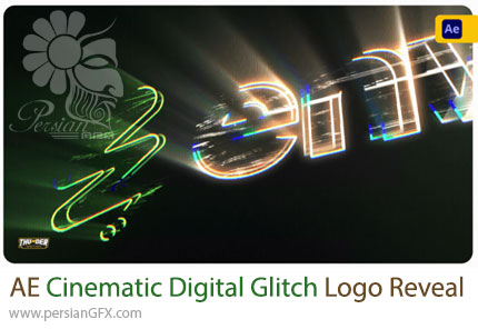 دانلود پروژه افترافکت نمایش لوگو با افکت گلیچ دیجیتال سینمایی + آموزش - Cinematic Digital Tech Glitch Logo Reveal