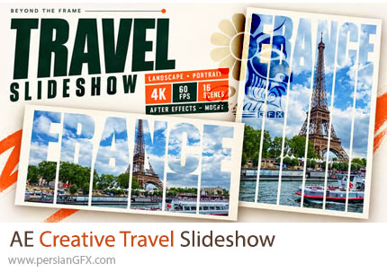 دانلود پروژه افترافکت اسلایدشو خلاقانه سفر و گردشگری - Creative Travel Slideshow