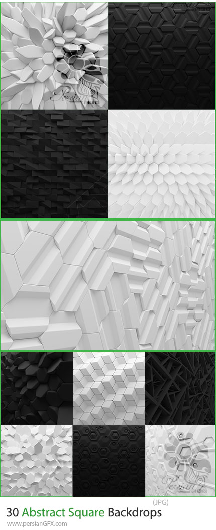 دانلود مجموعه 30 پسزمینه مربعی انتزاعی - Abstract Square Backdrops