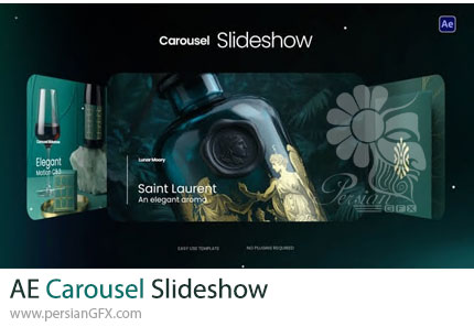 دانلود پروژه افترافکت اسلایدشو کاروسل برای نمایش تصاویر و ویدیوها + آموزش - Carousel Slideshow