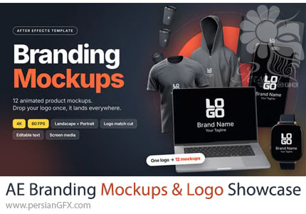 دانلود پروژه افترافکت پک موکاپ برندینگ و نمایش لوگو - Branding Mockups & Logo Showcase Pack