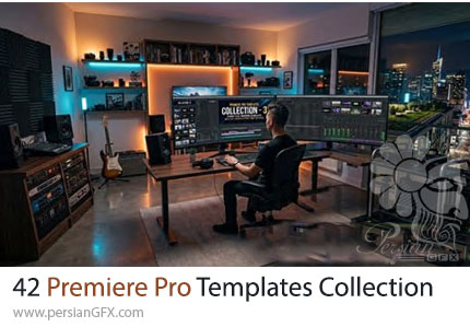 دانلود 42 قالب آماده پریمیر پرو شامل ترانزیشن، بک گراند، انیمیشن متن، پرومو و ... - Premiere Pro Templates Collection