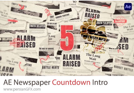 دانلود پروژه افترافکت اینترو شمارش معکوس با تم روزنانه + آموزش - Newspaper Countdown Intro