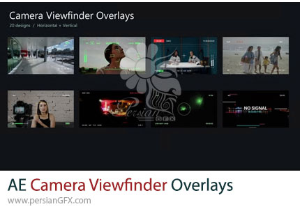 دانلود پروژه افترافکت مجموعه اوورلی منظره‌یاب دوربین - Camera Viewfinder Overlays